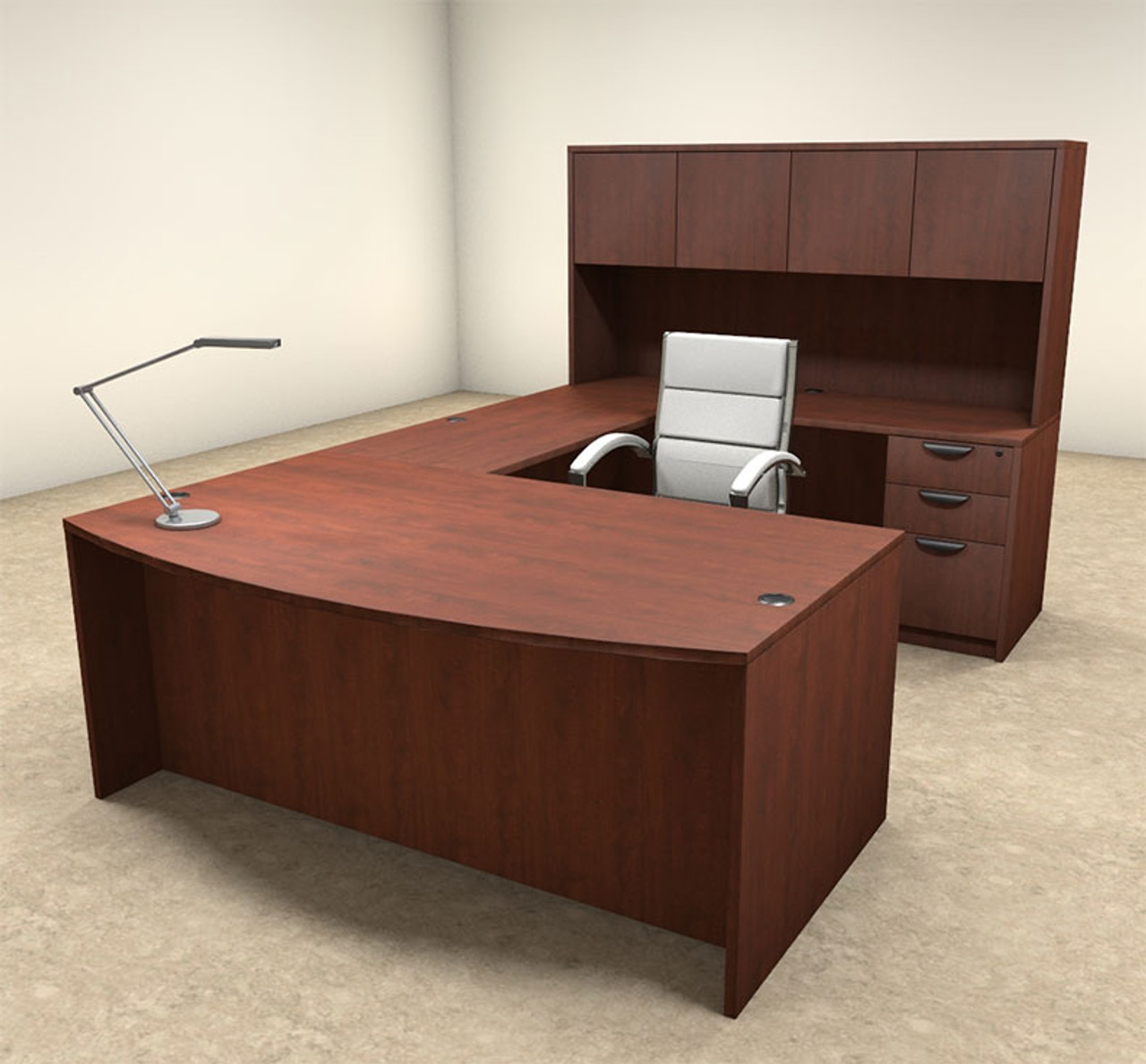 5pc U Shaped Modern Executive Office Desk, #OT-SUL-U14