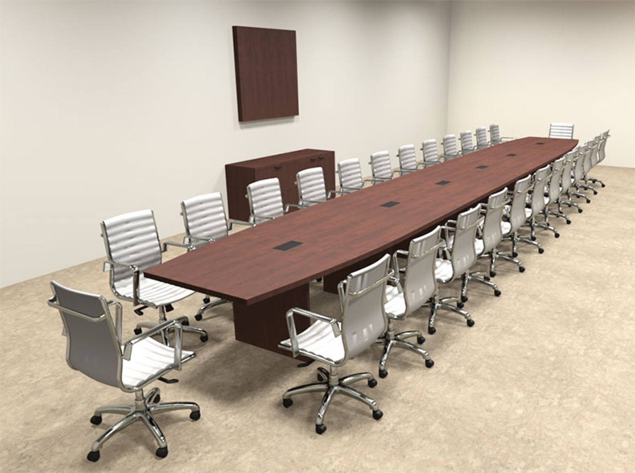 Modern Boat Shapedd 28' Feet Conference Table, #OF-CON-C102