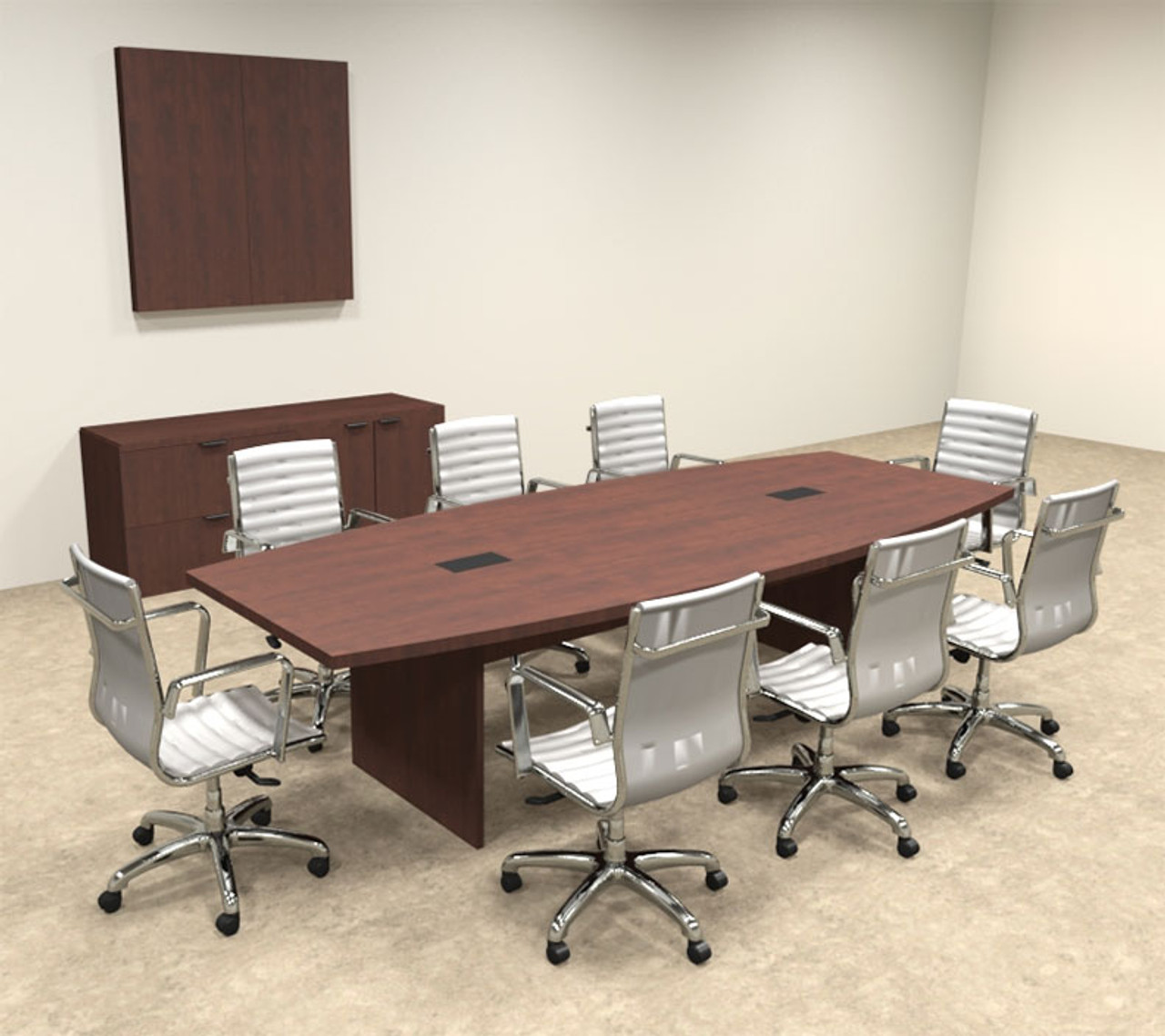 Modern Boat Shapedd 10' Feet Conference Table, #OF-CON-C57