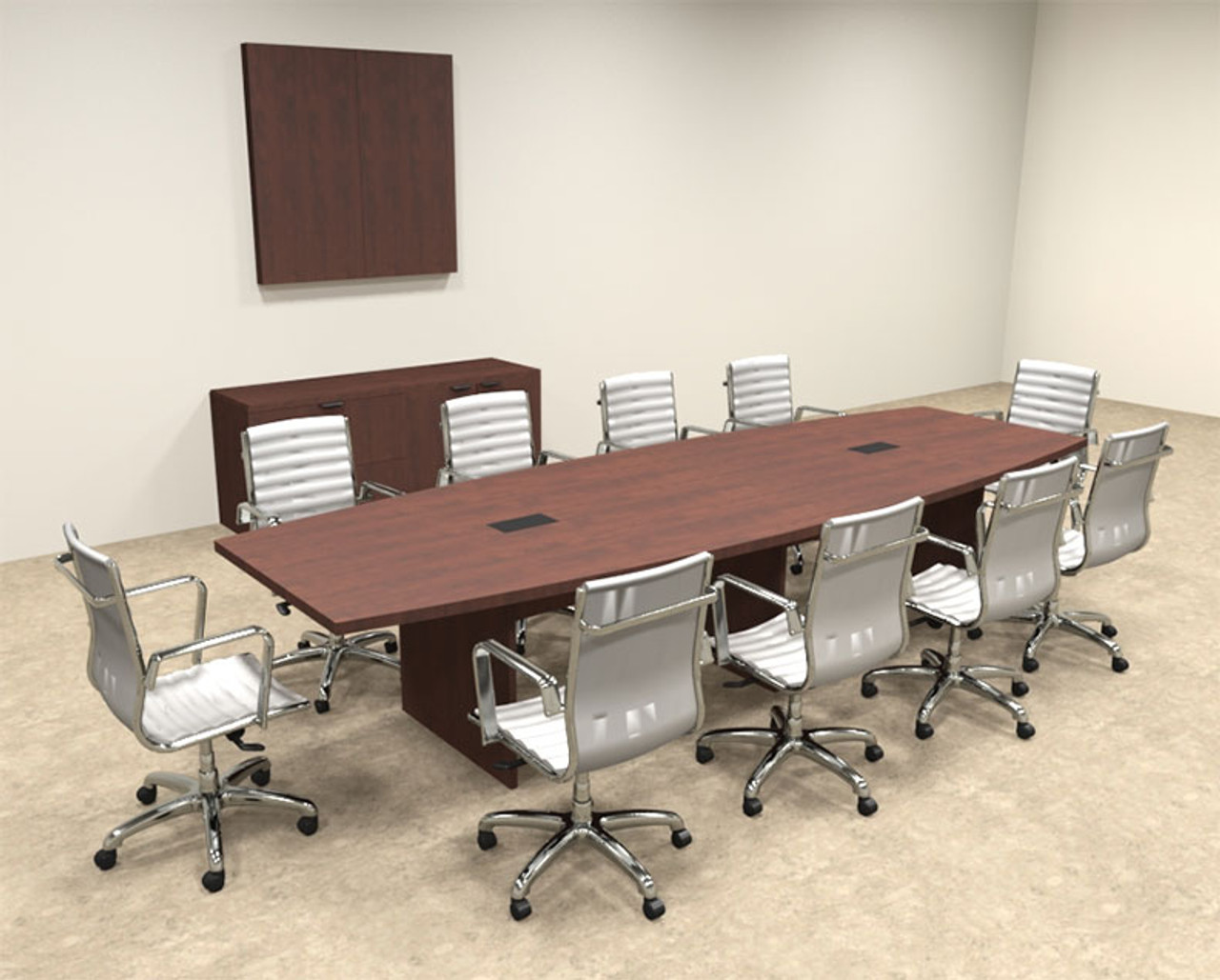 Modern Boat Shapedd 12' Feet Conference Table, #OF-CON-C62