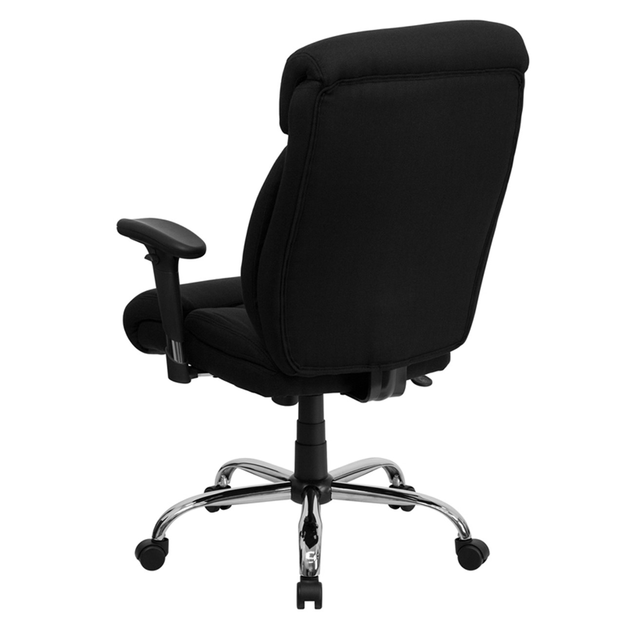 Big & Tall 350 lb. Capacity Big & Tall Black Fabric Office Chair with Arms , #FF-0301-14