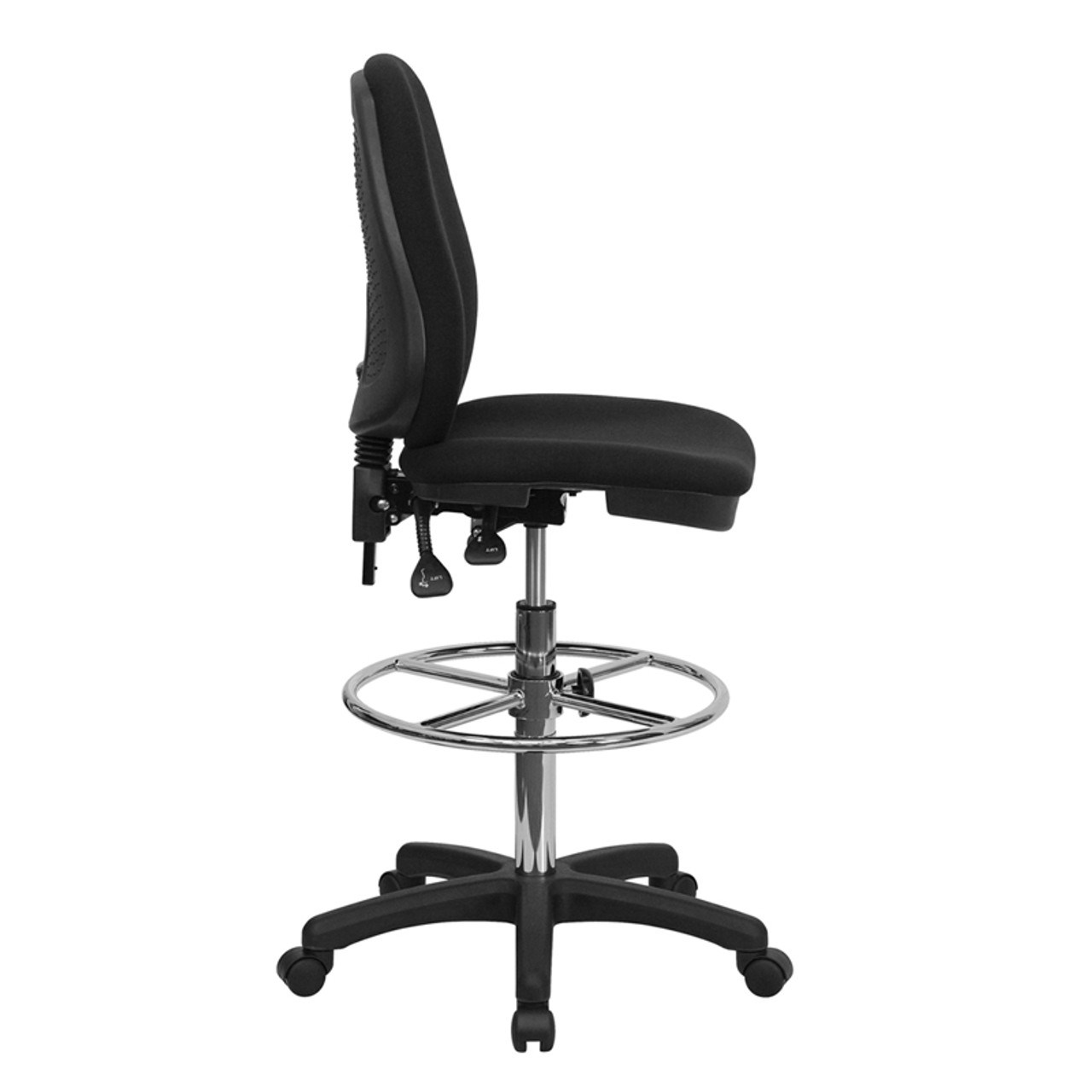 Ergonomic Multi-Functional Triple Paddle Drafting Stool with Adjustable Foot Ring , #FF-0505-14