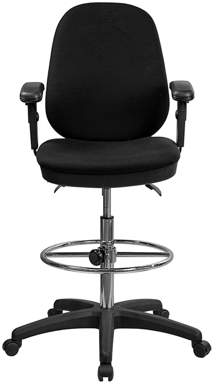 Ergonomic Multi-Functional Triple Paddle Drafting Stool with Adjustable Foot Ring and Arms , #FF-0506-14