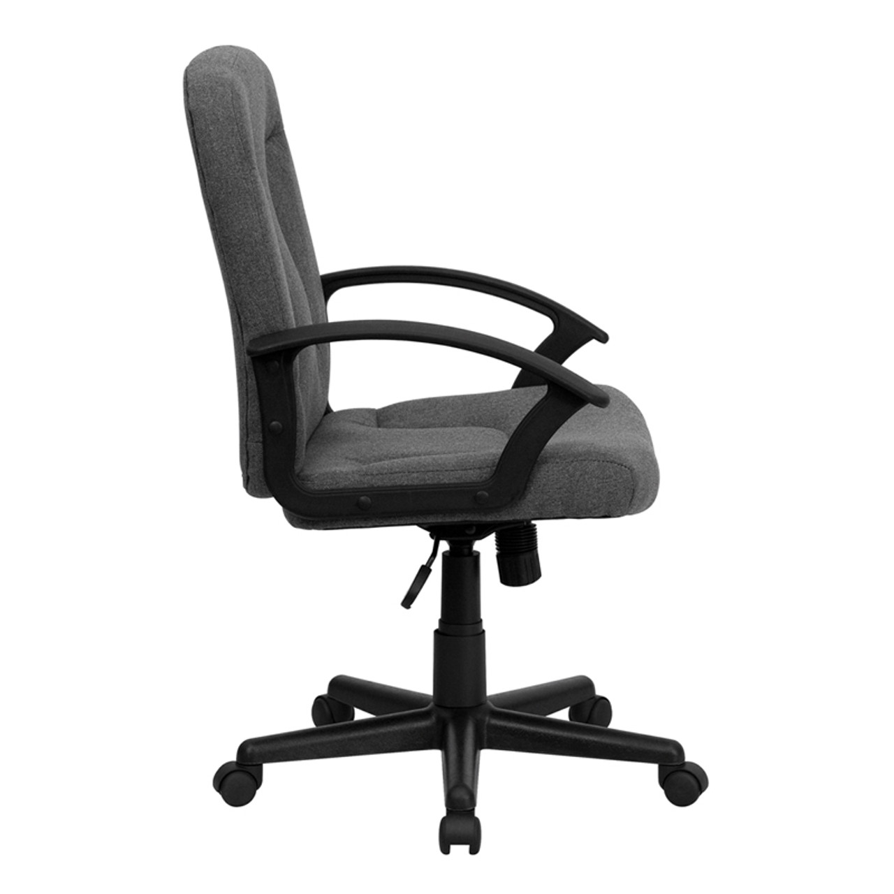 Mid-Back Gray Fabric Executive Chair with Nylon Arms , #FF-0267-14