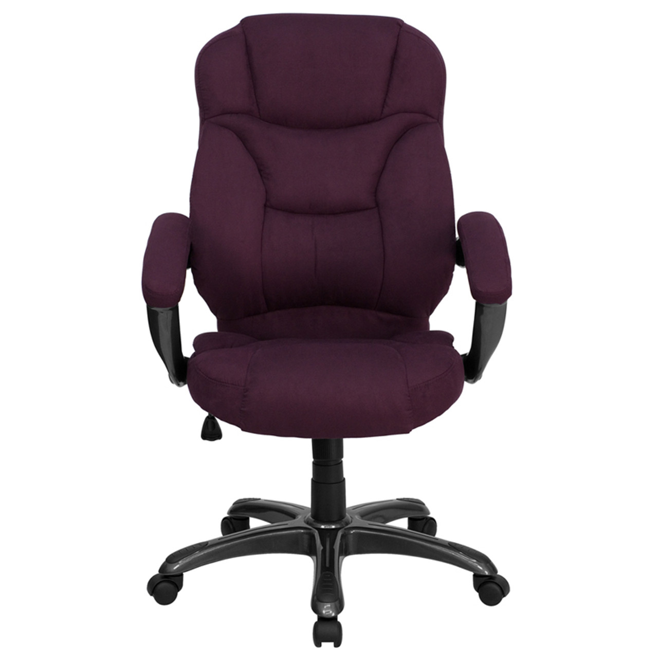 High Back Grape Microfiber Upholstered Contemporary Office Chair , #FF-0279-14