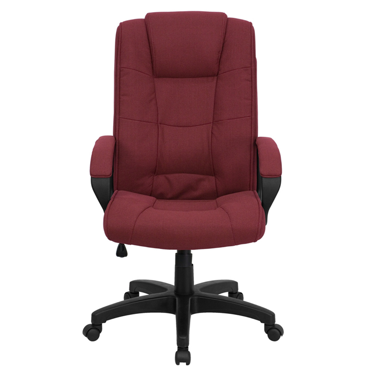 High Back Burgundy Fabric Executive Office Chair , #FF-0281-14