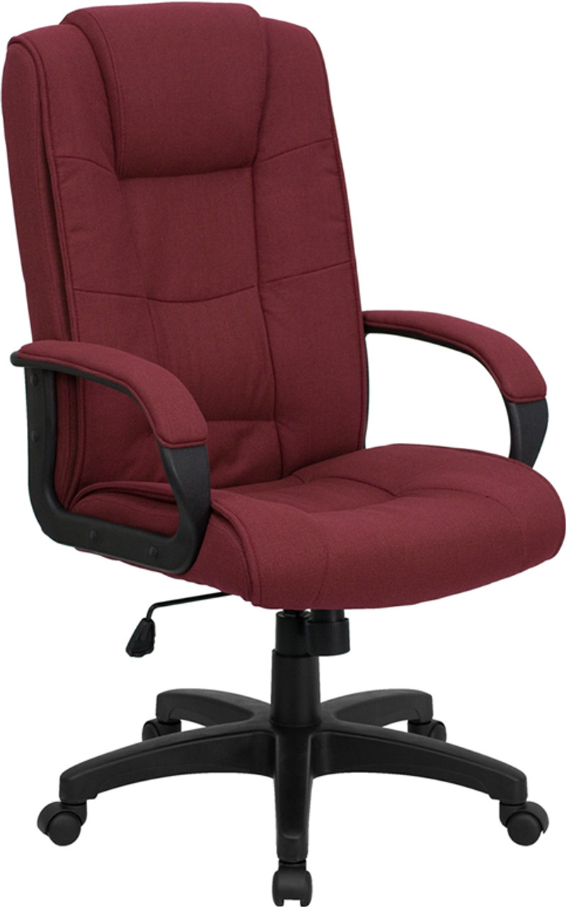 High Back Burgundy Fabric Executive Office Chair , #FF-0281-14