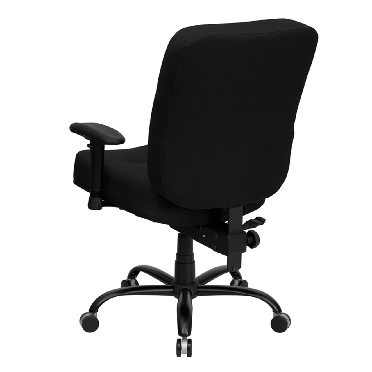 Big & Tall 400 lb. Capacity Big & Tall Black Fabric Office Chair with Arms and Extra WIDE Seat , #FF-0295-14