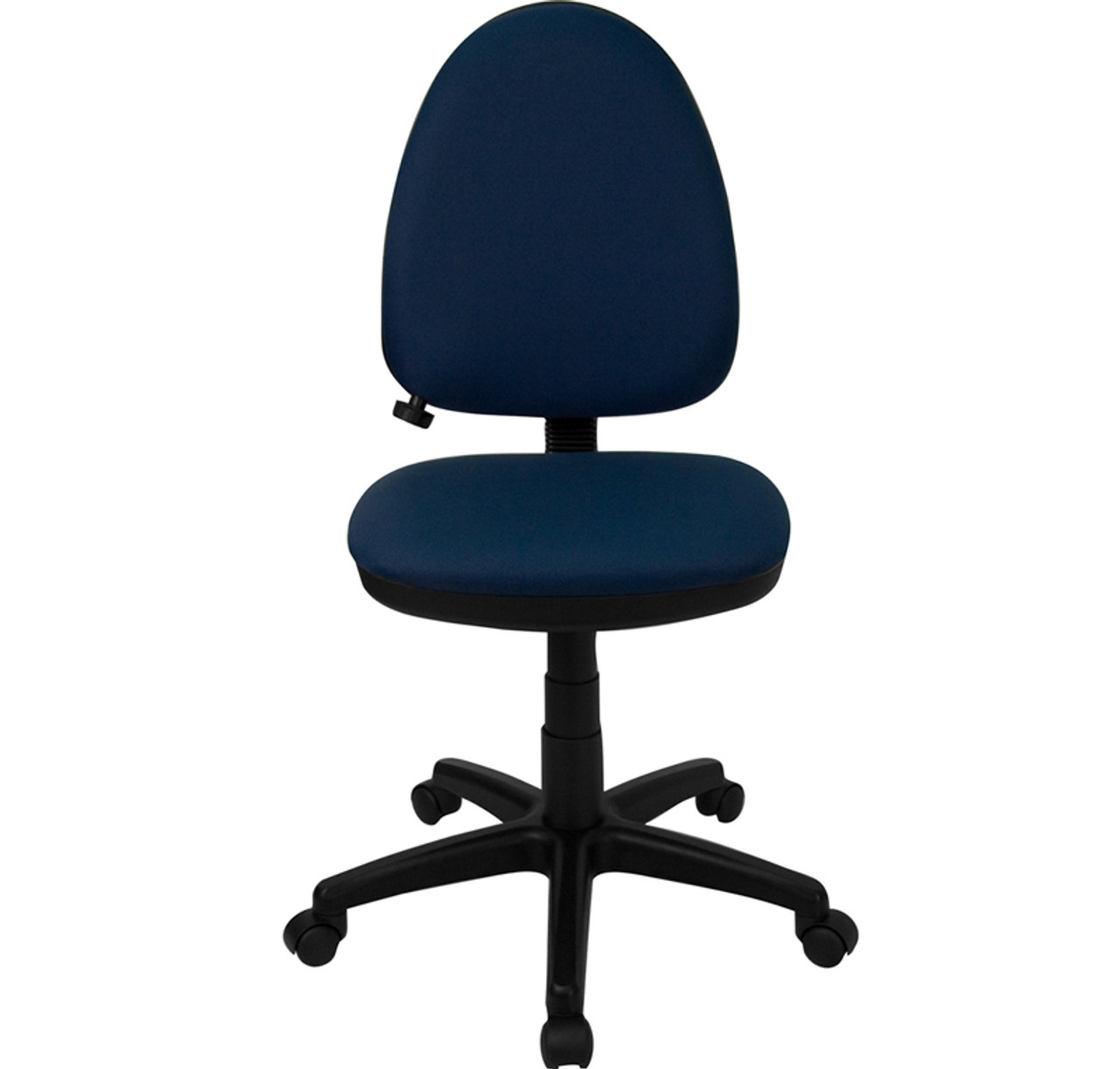 Mid-Back Navy Blue Fabric Multi-Functional Task Chair with Adjustable Lumbar Support , #FF-0344-14