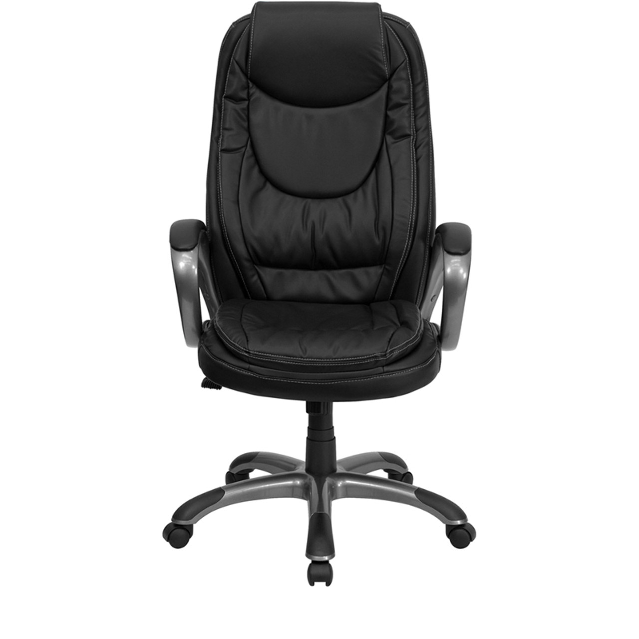 High Back Black Leather Executive Swivel Office Chair , #FF-0177-14
