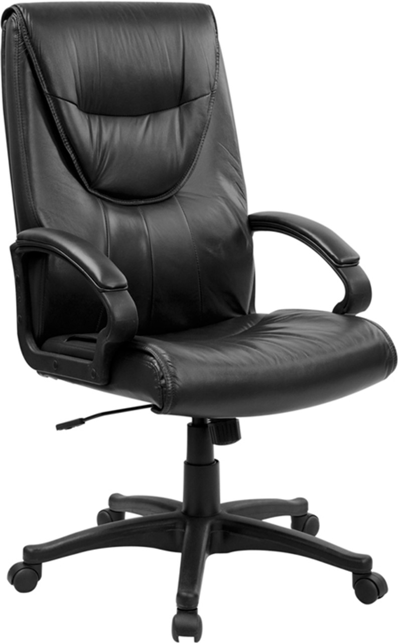 High Back Black Leather Executive Swivel Office Chair , #FF-0222-14