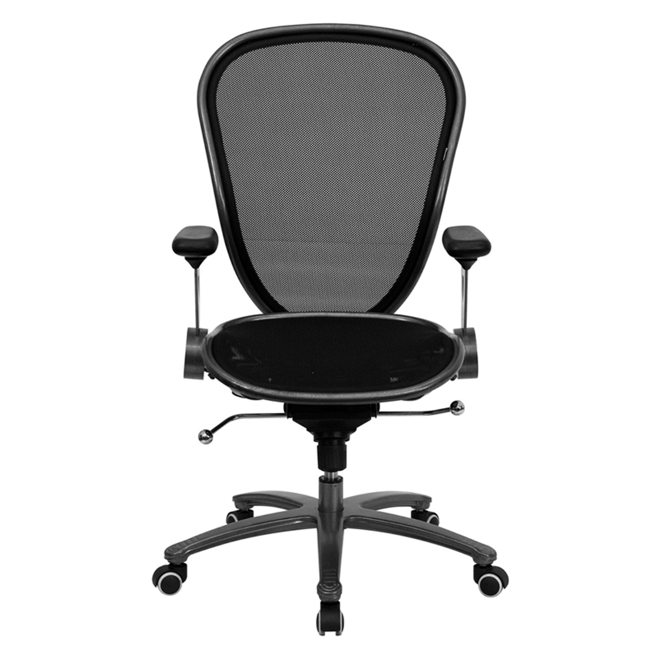 Mid-Back Professional Super Mesh Chair Featuring Solid Metal Construction with Black Accents , #FF-0031-14