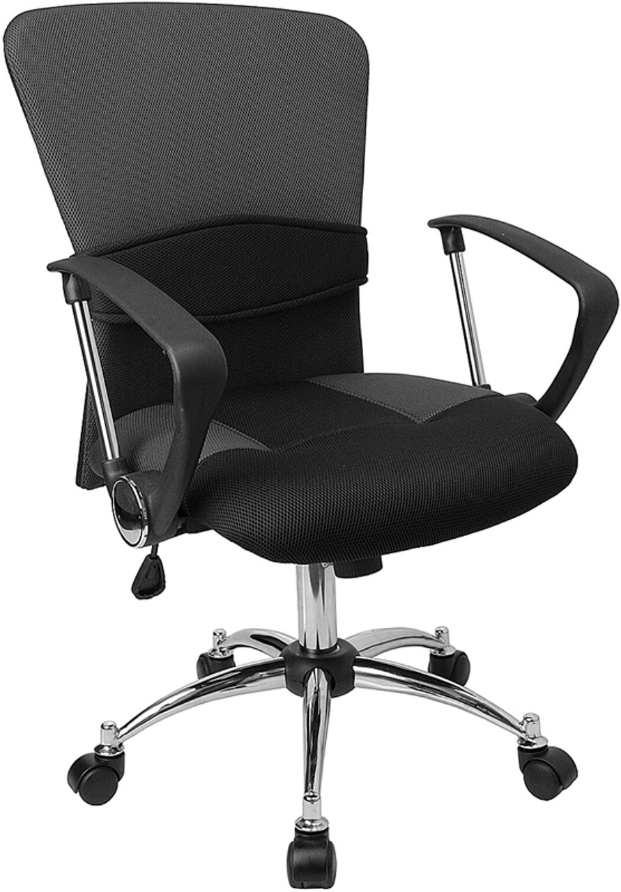 Mid-Back Grey Mesh Office Chair , #FF-0035-14