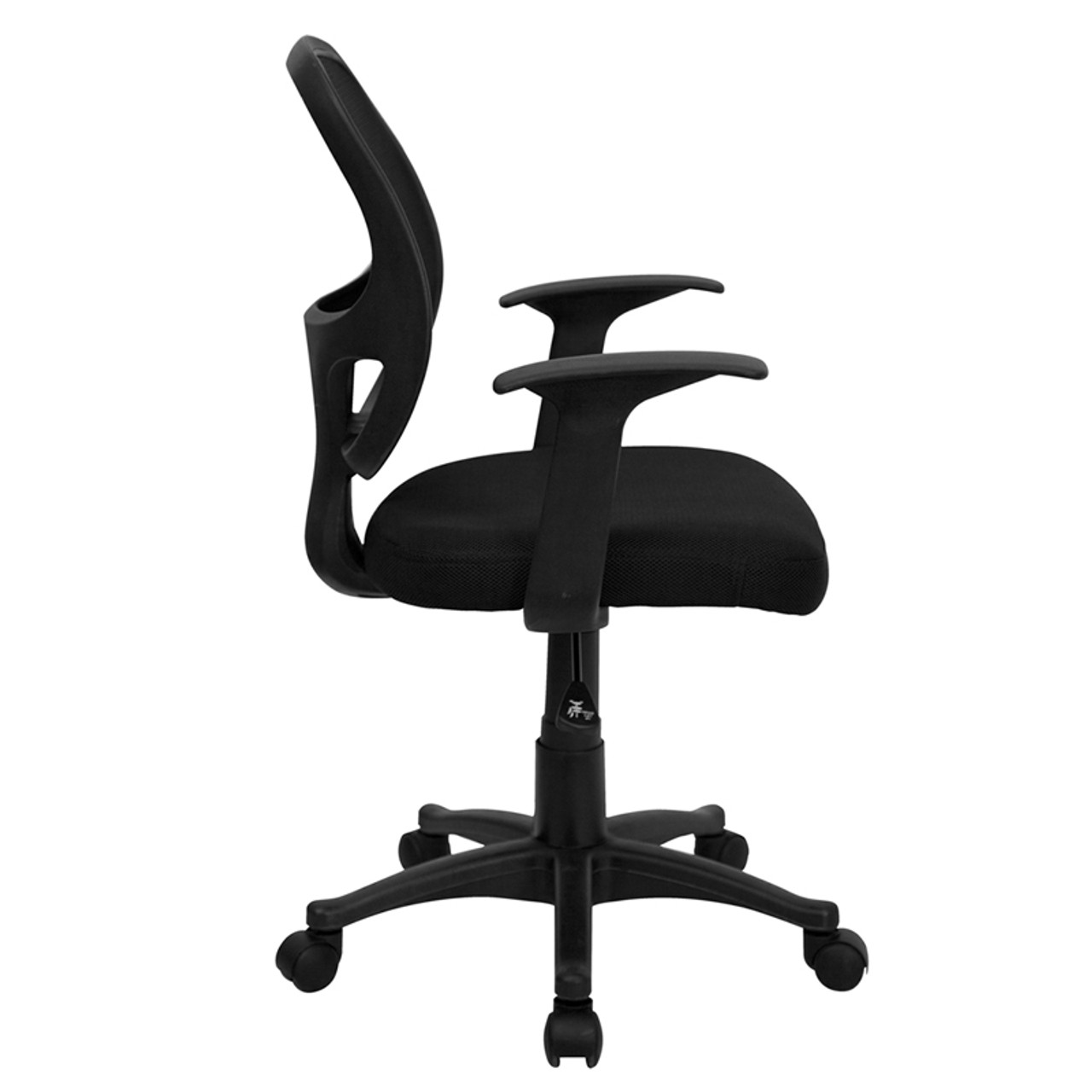 Mid-Back Black Mesh Computer Chair , #FF-0010-14