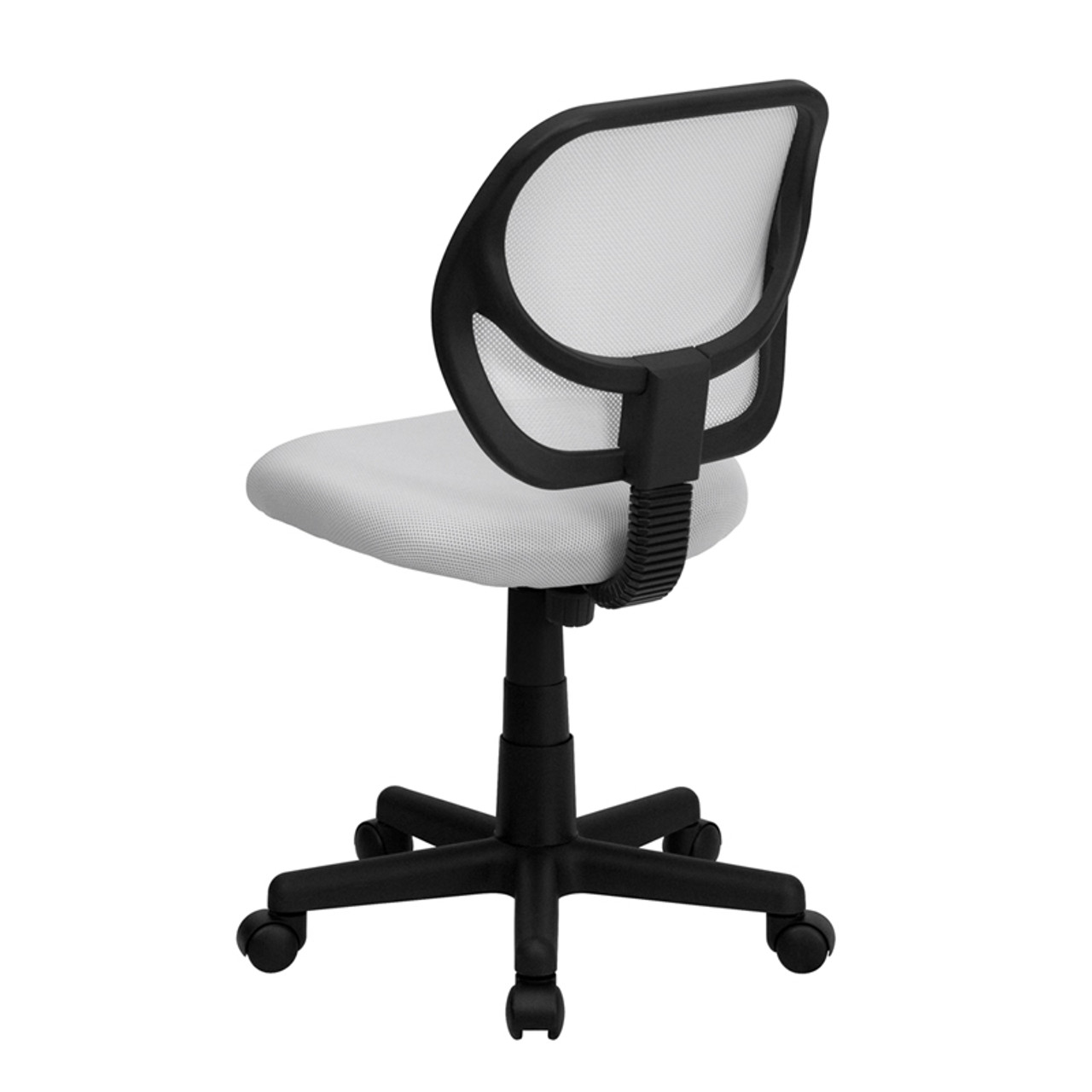 Mid-Back White Mesh Task Chair and Computer Chair , #FF-0053-14