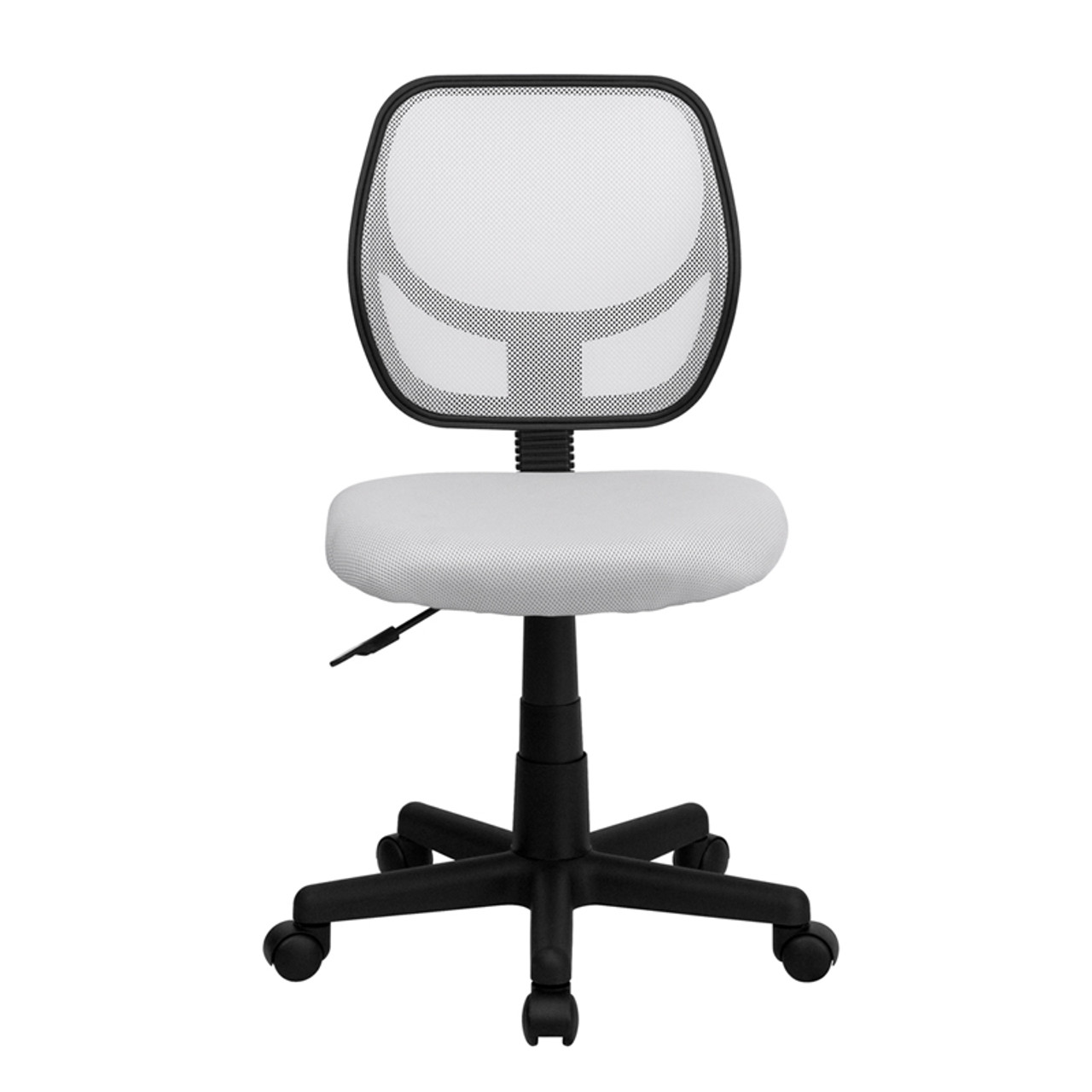 Mid-Back White Mesh Task Chair and Computer Chair , #FF-0053-14