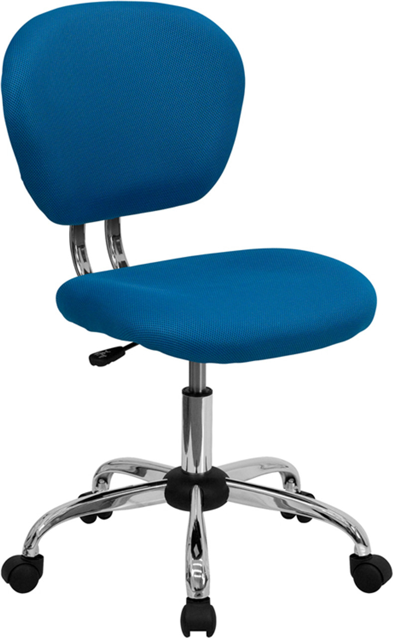 Mid-Back Turquoise Mesh Task Chair with Chrome Base , #FF-0142-14 Mid-Back Turquoise Mesh Task Chair with Chrome Base , #FF-0142-14