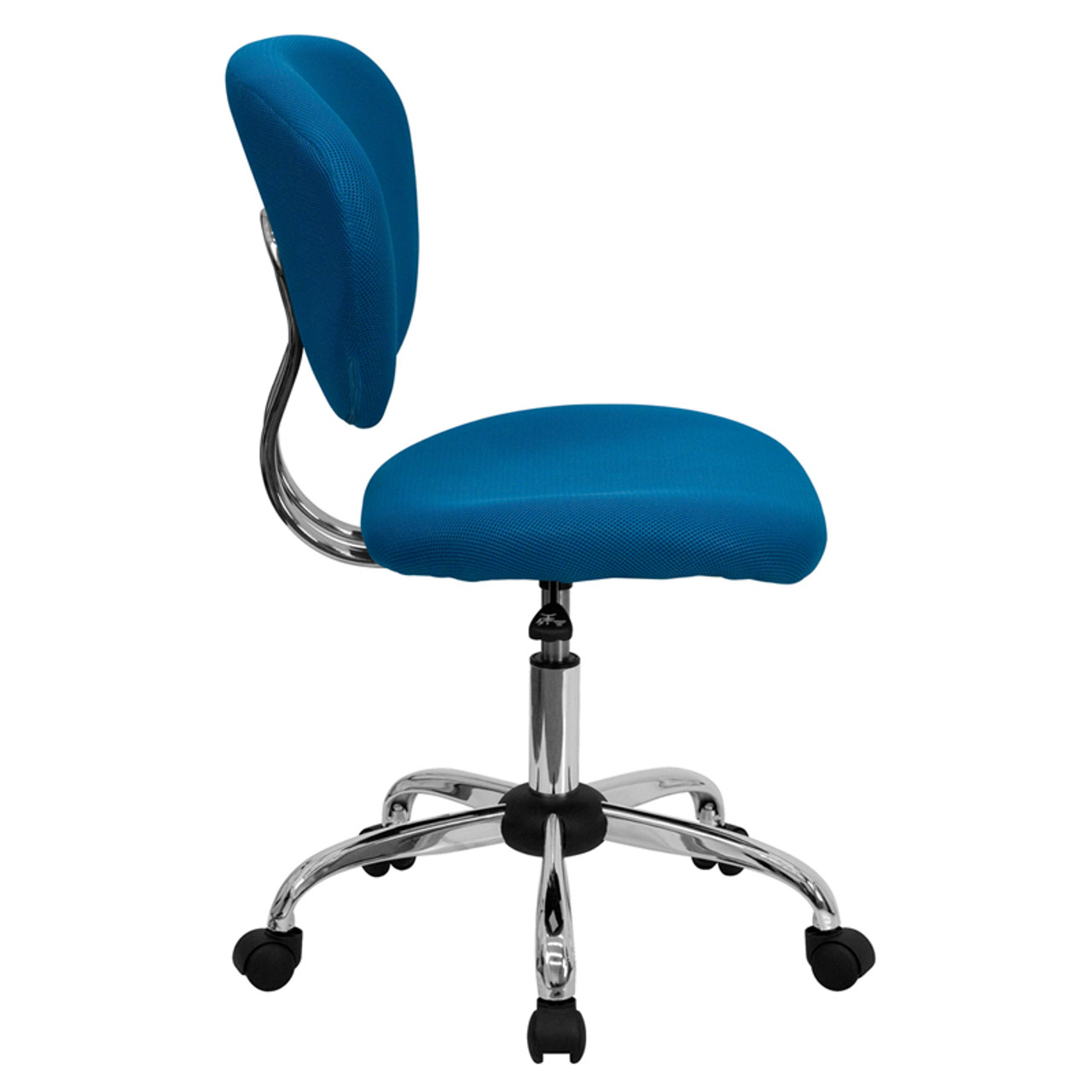 Mid-Back Turquoise Mesh Task Chair with Chrome Base , #FF-0142-14 Mid-Back Turquoise Mesh Task Chair with Chrome Base , #FF-0142-14