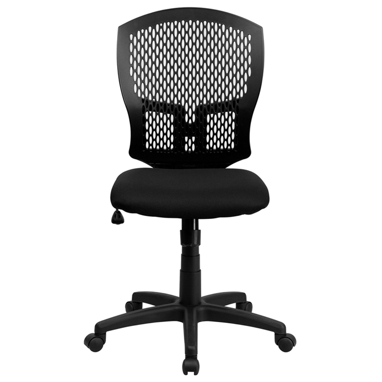 Mid-Back Designer Back Task Chair with Padded Fabric Seat , #FF-0236-14