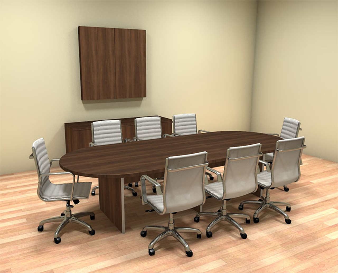 Modern Racetrack 10' Feet Conference Table, #CH-AMB-C26