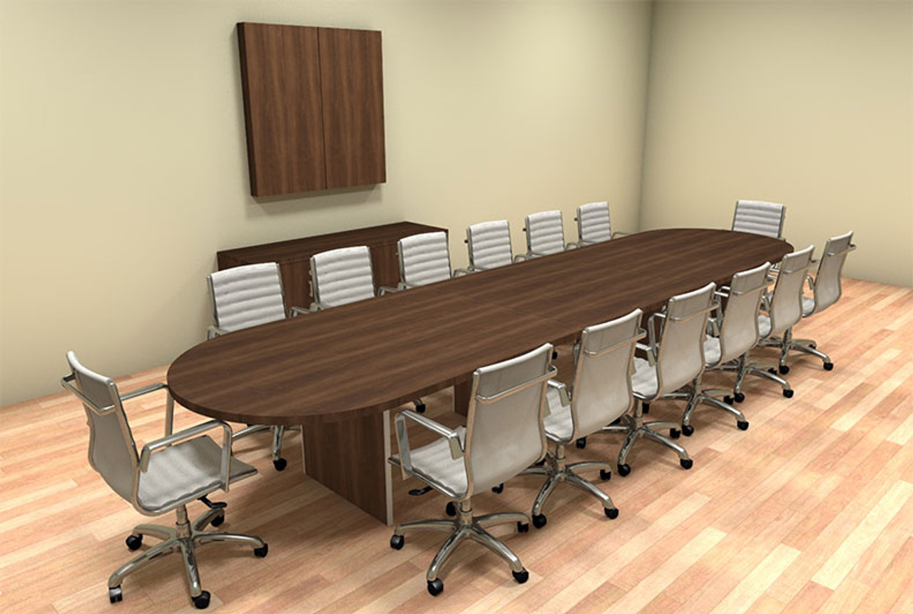 Modern Racetrack 16' Feet Conference Table, #CH-AMB-C11