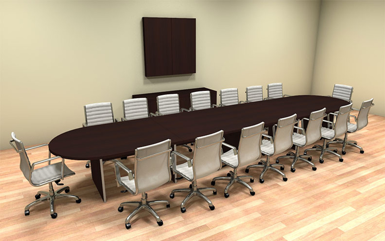 Modern Racetrack 18' Feet Conference Table, #CH-AMB-C8
