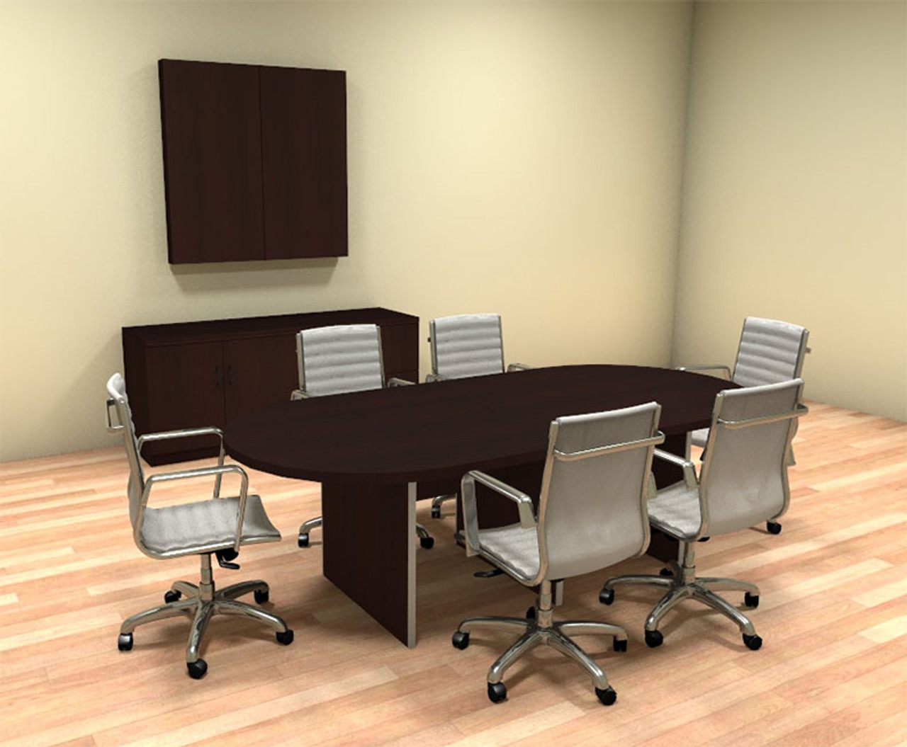 Modern Racetrack 8' Feet Conference Table, #CH-AMB-C33