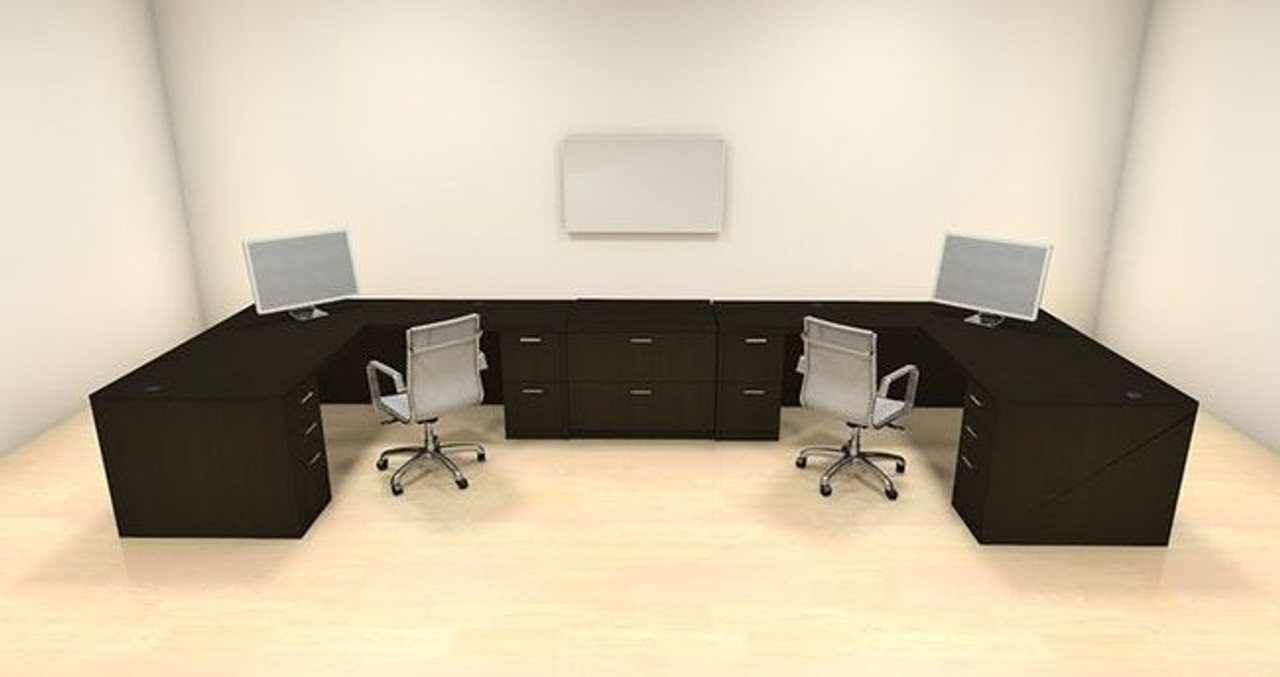 Two Persons Modern Executive Office Workstation Desk Set, #CH-AMB-S68