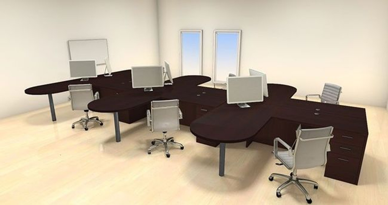 Two Persons Modern Executive Office Workstation Desk Set, #CH-AMB-S20