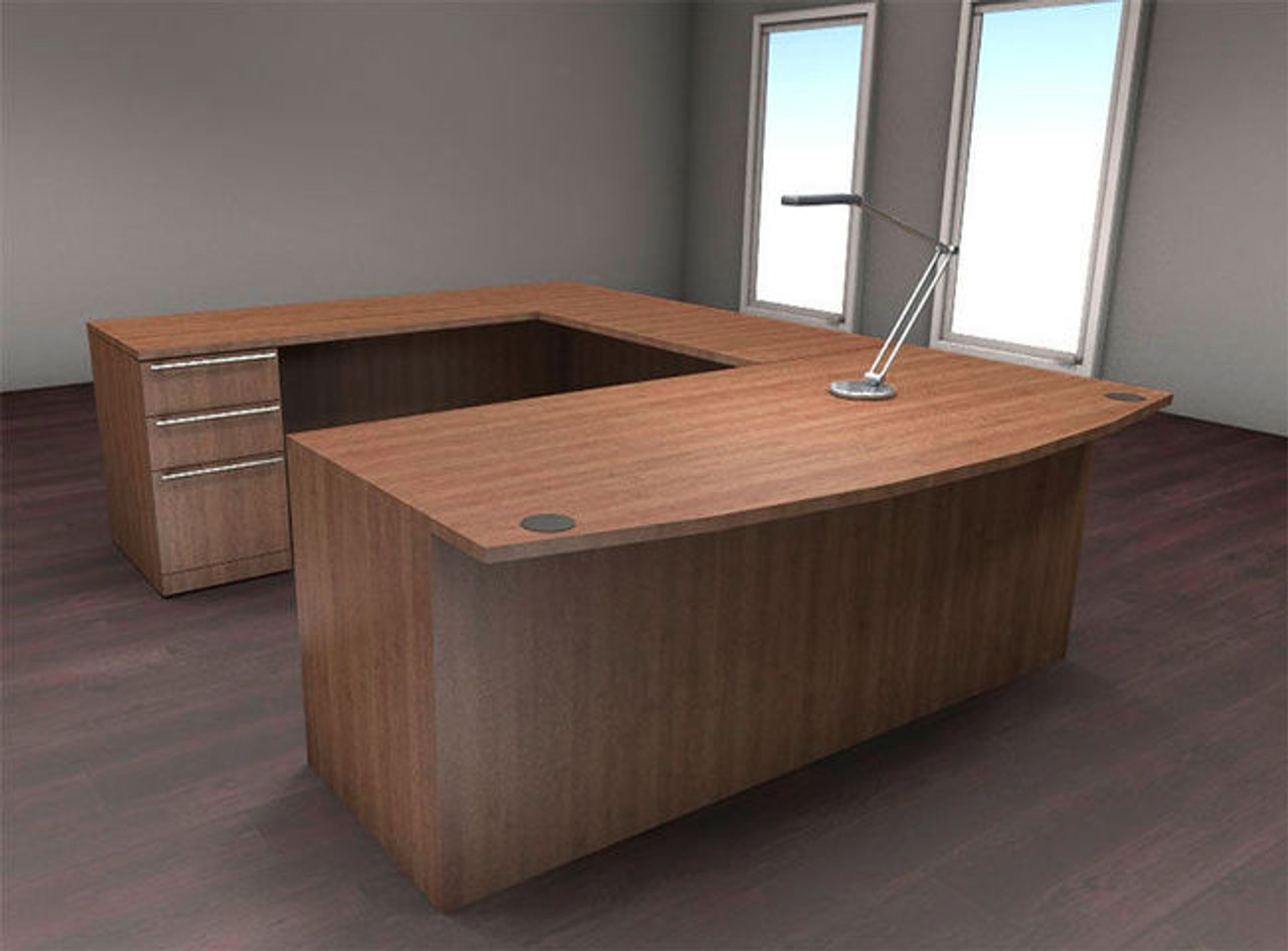 4pc U Shaped Modern Executive Office Desk Set, #CH-VER-U19