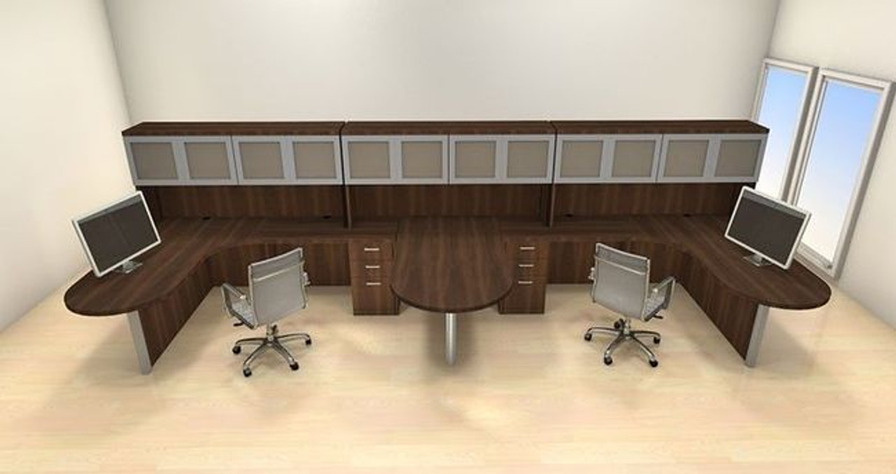 Two Persons Modern Executive Office Workstation Desk Set, #CH-AMB-S59