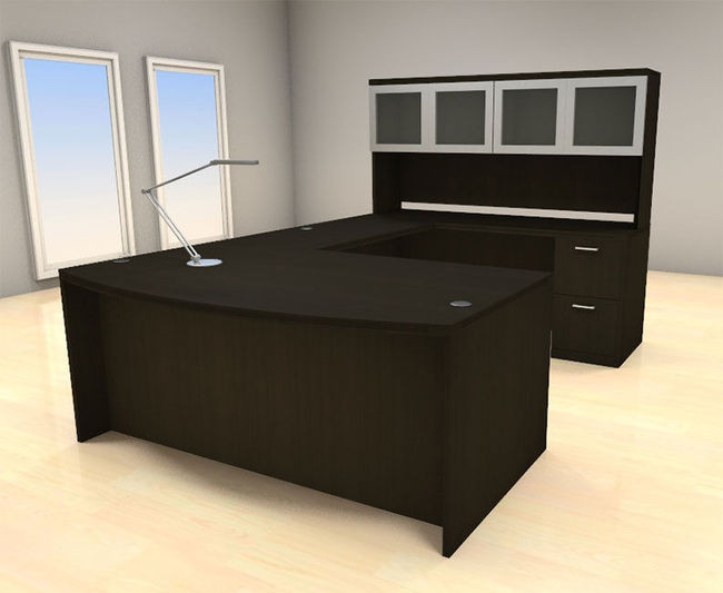 5pc U Shaped Modern Executive Office Desk Set, #CH-AMB-U68
