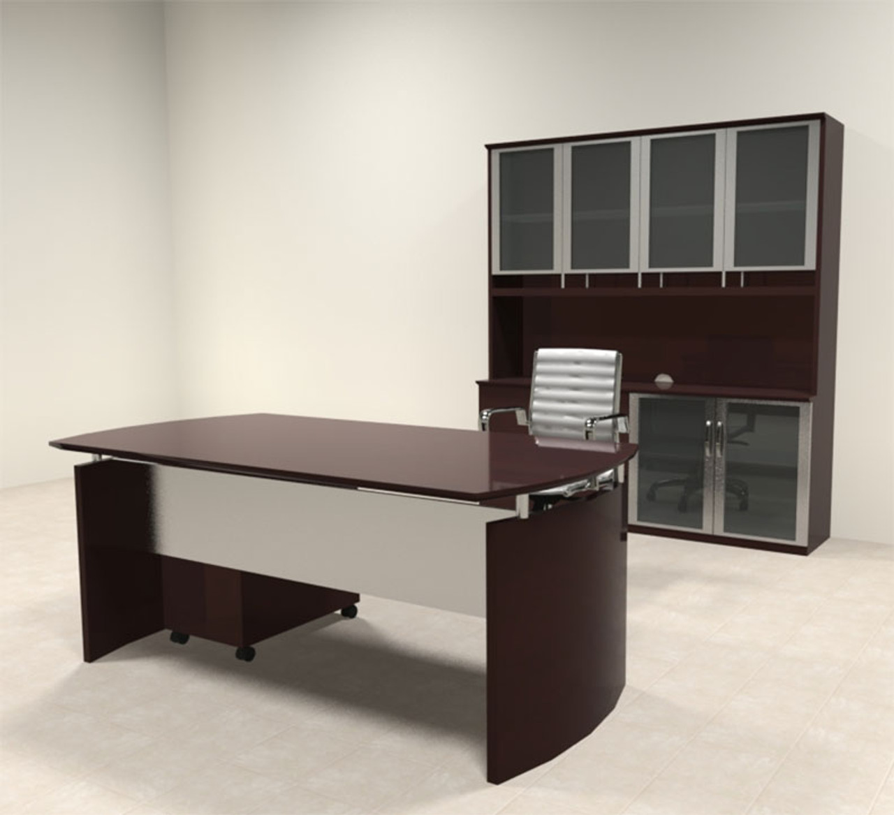 4pc Modern Contemporary Executive Office Desk Set, #RO-NAP-D9