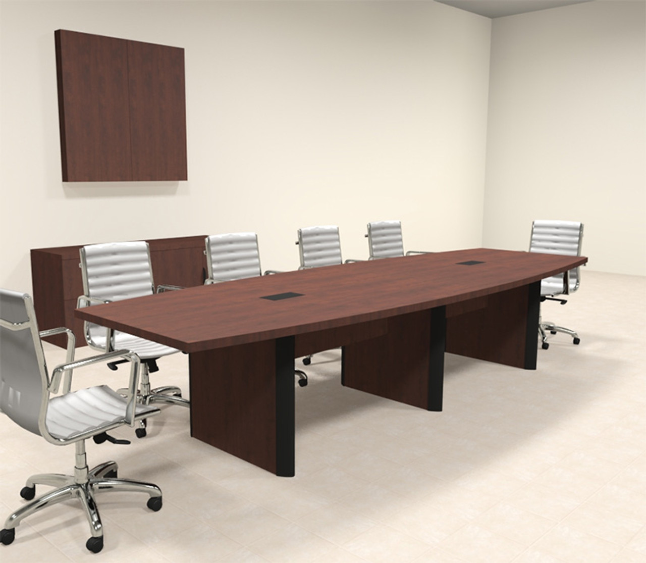 Modern Boat Shaped 12' Feet Conference Table, #OF-CON-CP7