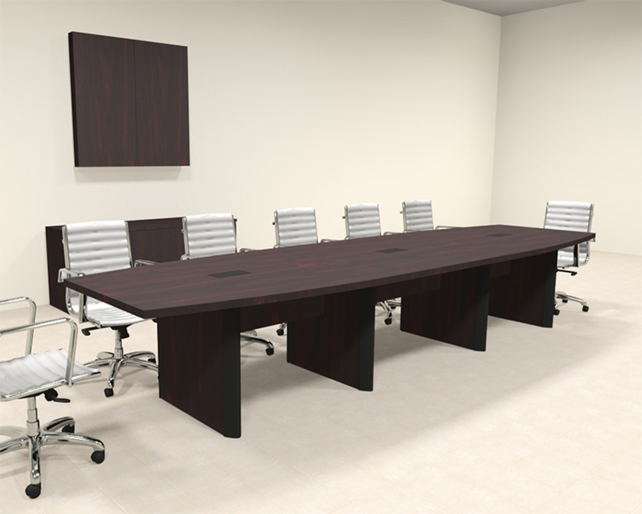 Modern Boat Shaped 14' Feet Conference Table, #OF-CON-CP13