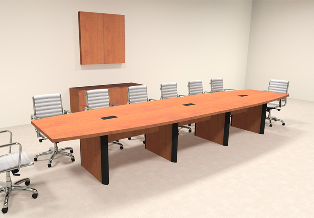 Modern Boat Shaped 16' Feet Conference Table, #OF-CON-CP16