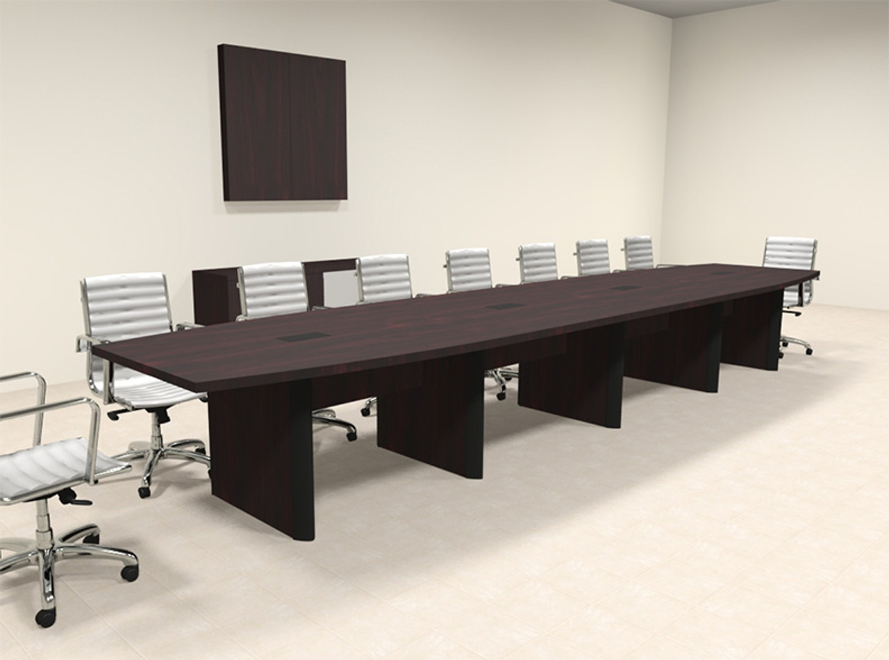 Modern Boat Shaped 18' Feet Conference Table, #OF-CON-CP23