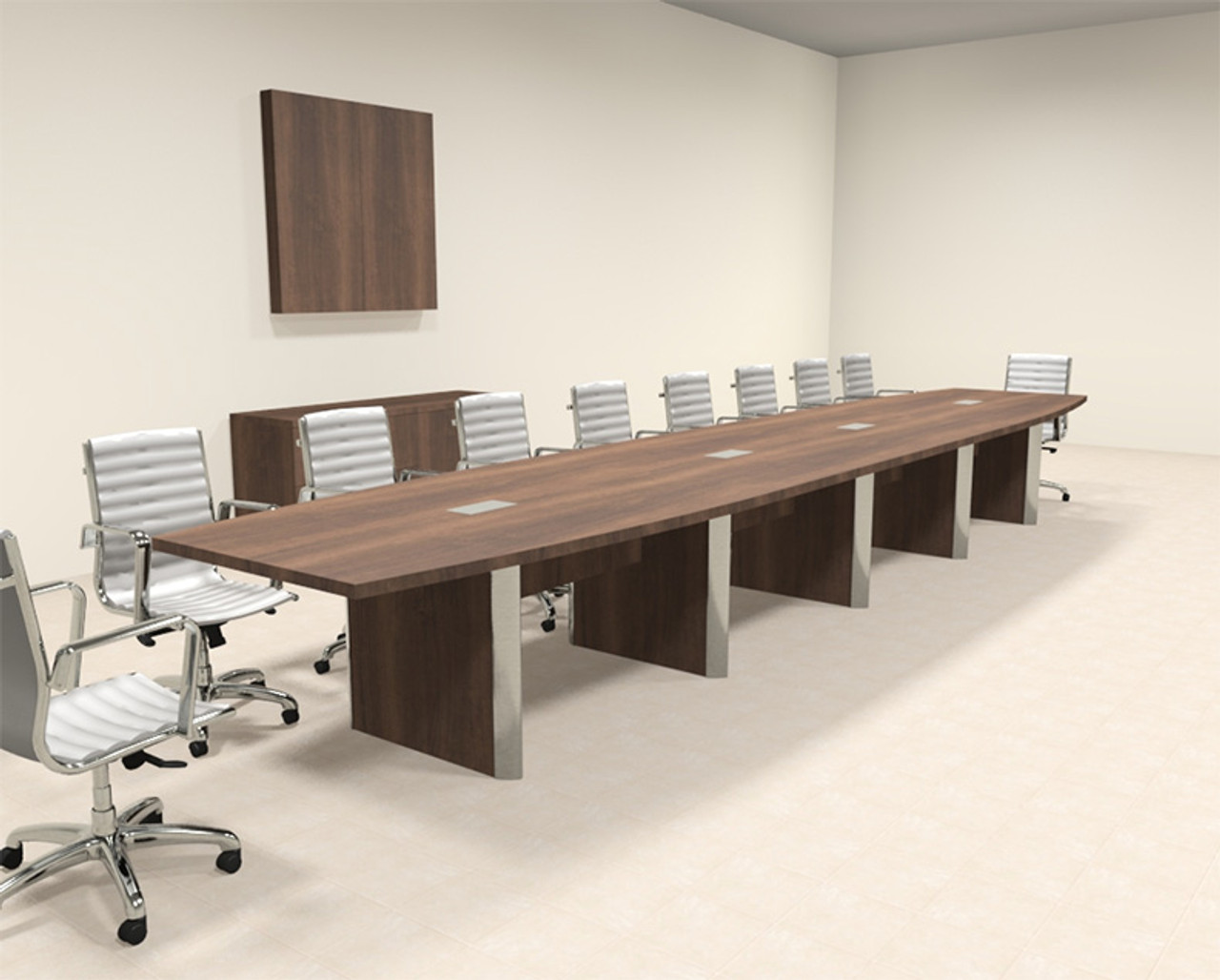 Modern Boat Shaped 20' Feet Conference Table, #OF-CON-CP29