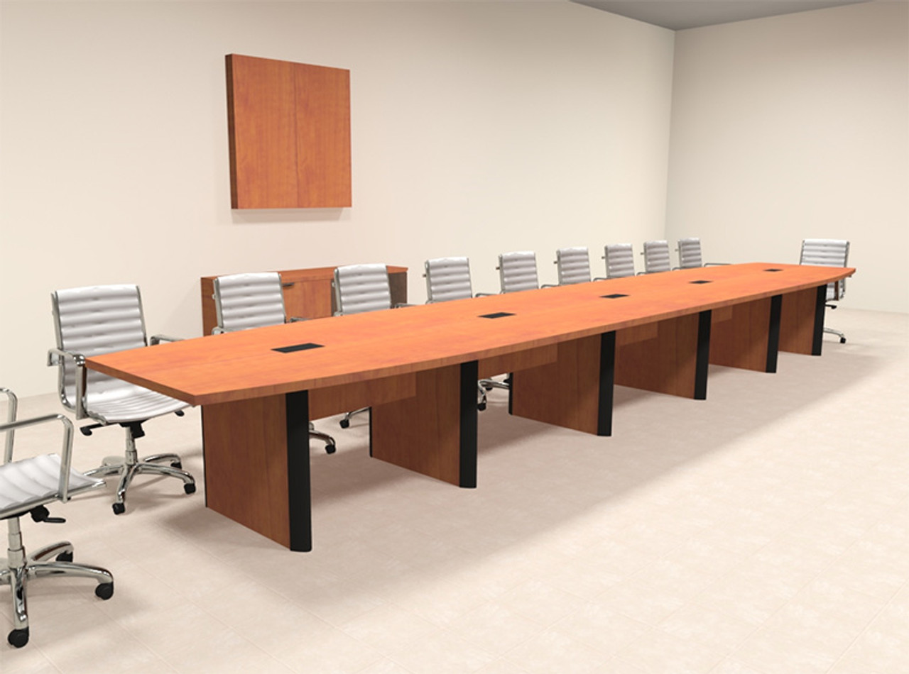 Modern Boat Shaped 22' Feet Conference Table, #OF-CON-CP31