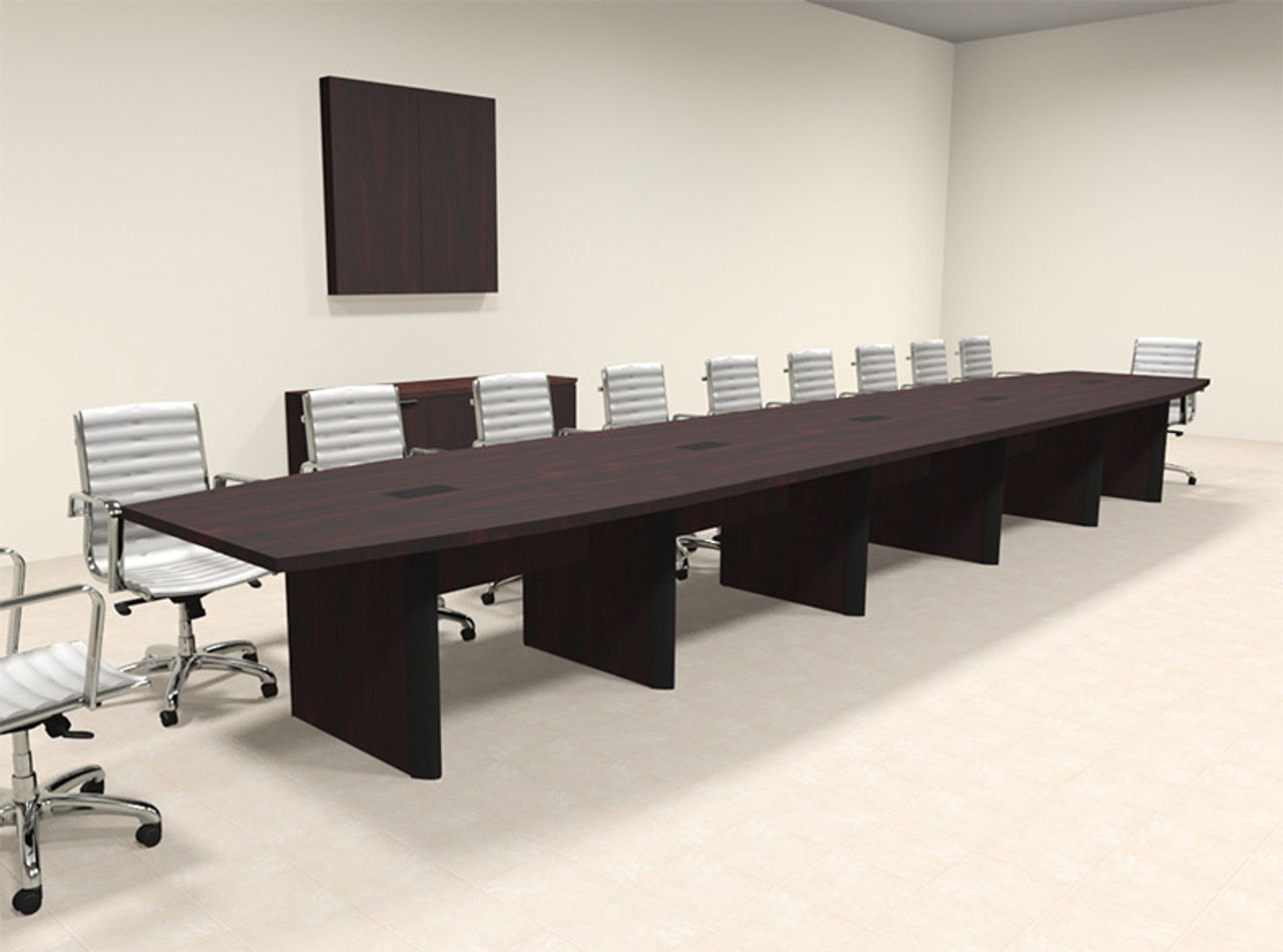 Modern Boat Shaped 22' Feet Conference Table, #OF-CON-CP33