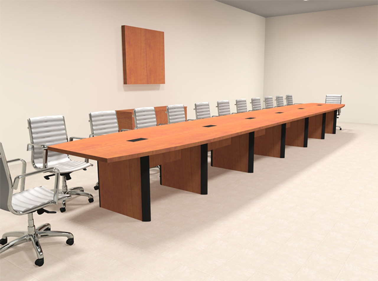 Modern Boat Shaped 26' Feet Conference Table, #OF-CON-CP41
