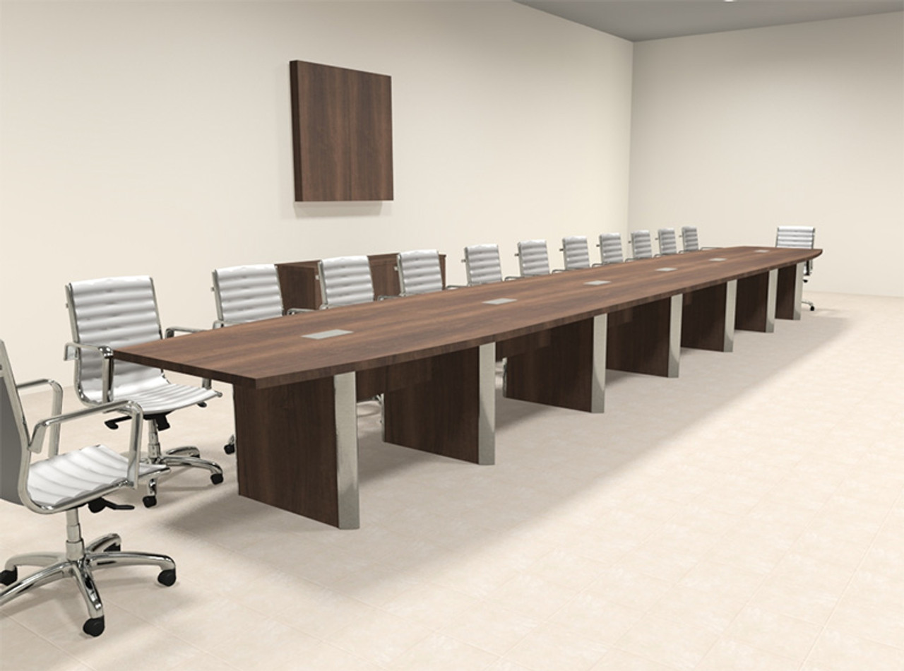 Modern Boat Shaped 26' Feet Conference Table, #OF-CON-CP44