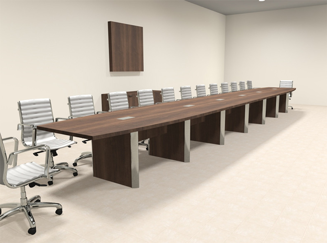 Modern Boat Shaped 28' Feet Conference Table, #OF-CON-CP49