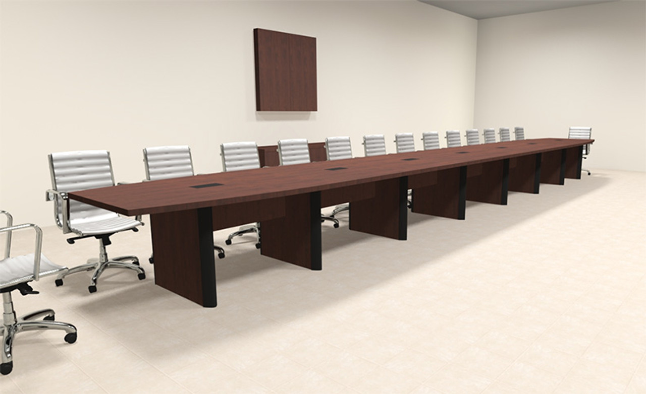 Modern Boat Shaped 30' Feet Conference Table, #OF-CON-CP52