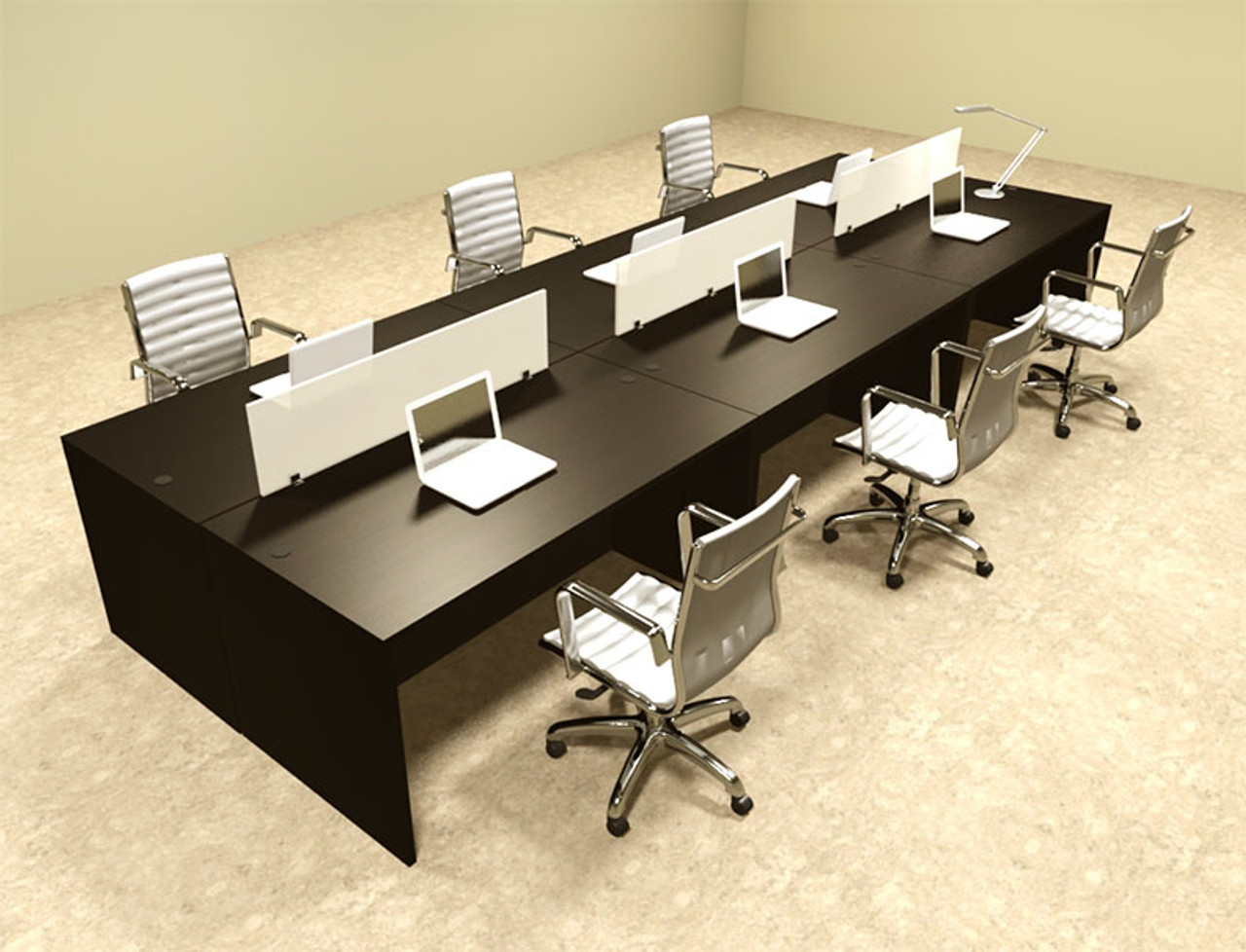 Six Person Modern Divider Office Workstation Desk Set, #OT-SUL-FP12