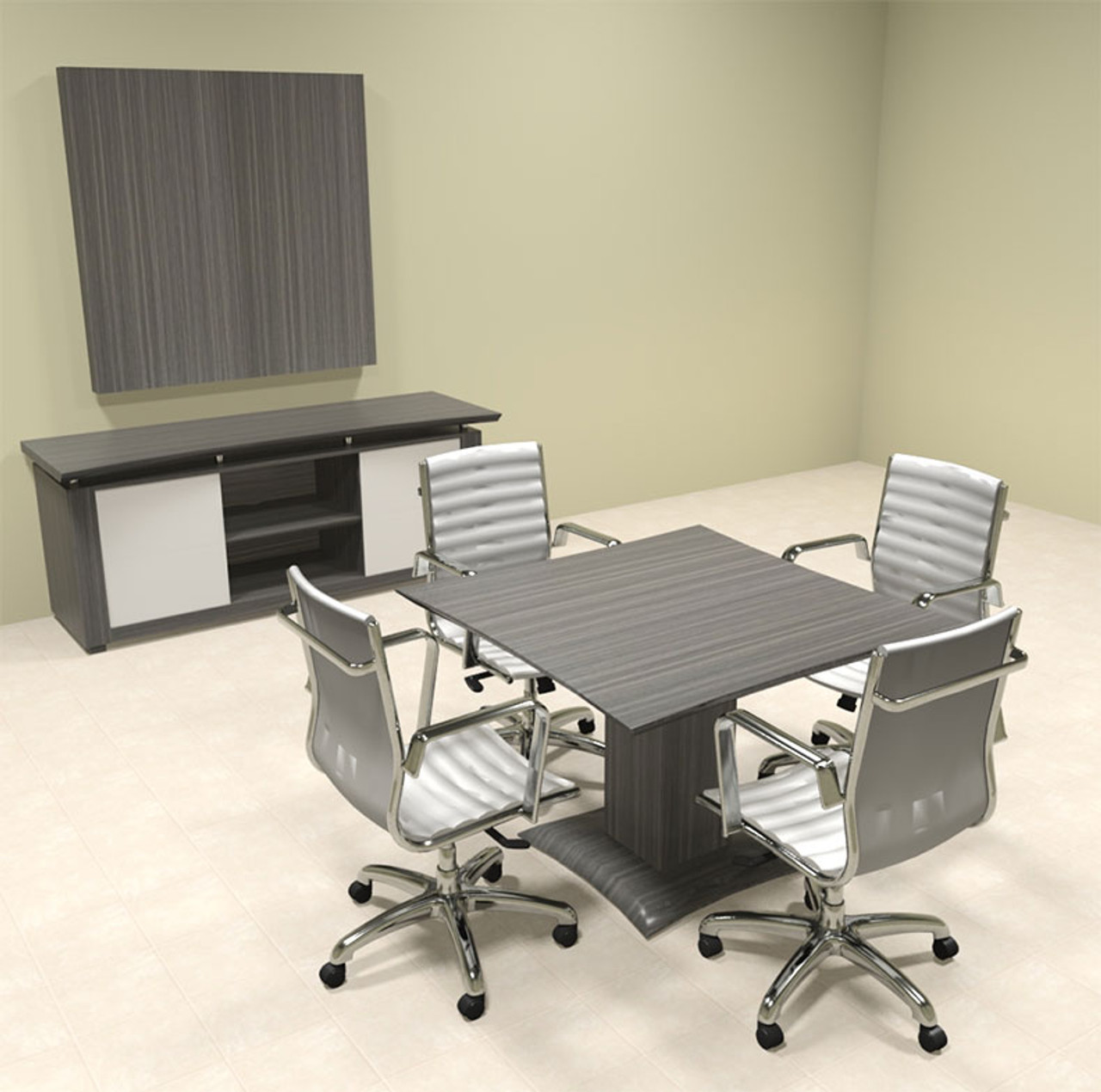 Modern Contemporary 42" Square Conference Table, #MT-STE-C1