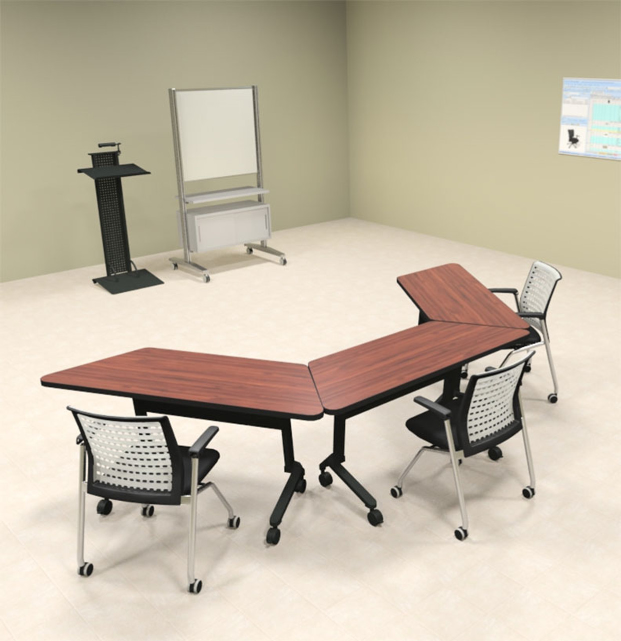 3pcs U Shape Training / Conference Table Set, #MT-SYN-LT52