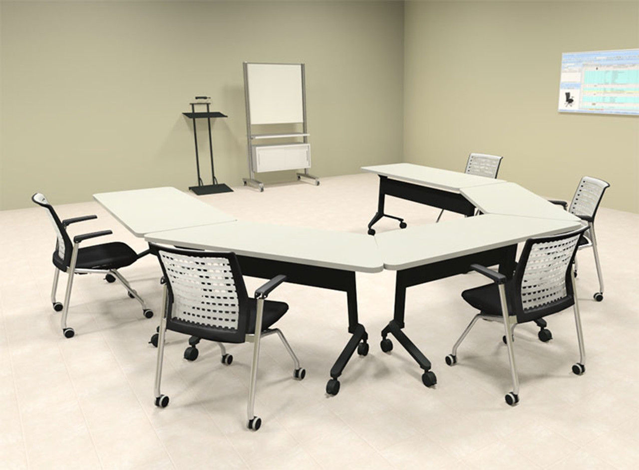 5pcs U Shape Training / Conference Table Set, #MT-SYN-LT55