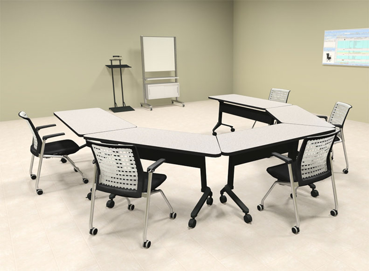 5pcs U Shape Training / Conference Table Set, #MT-SYN-LT56