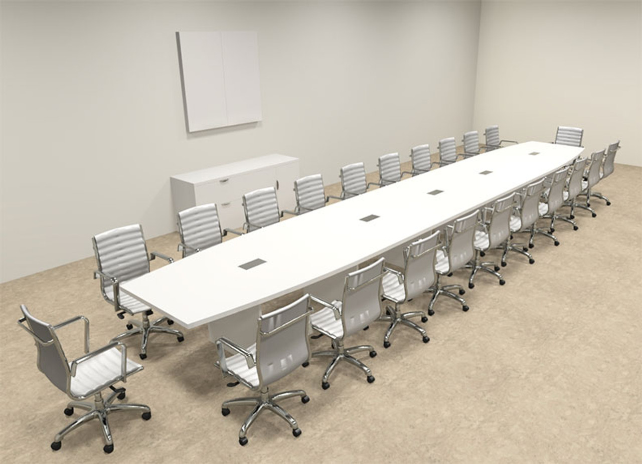 Modern Boat Shaped 24' Feet Conference Table, #OF-CON-C129